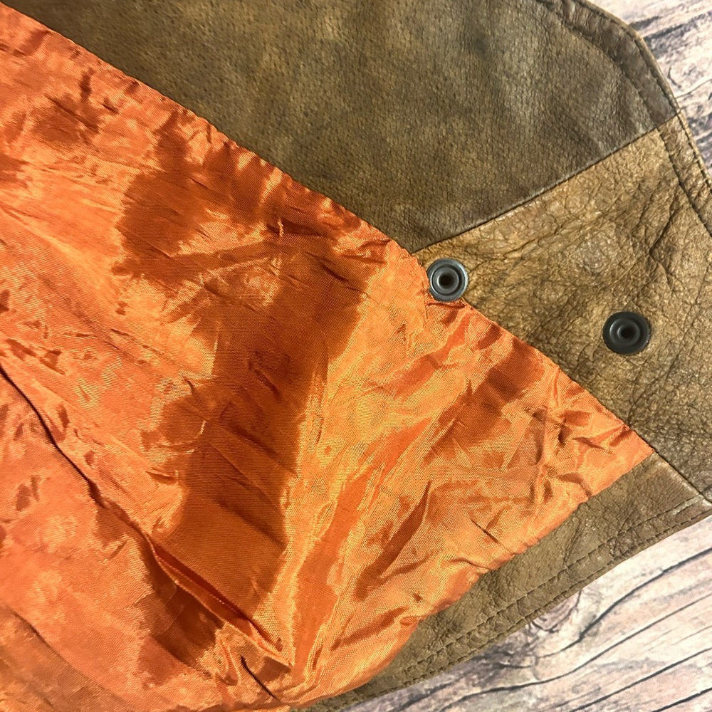 Brown Fringe Leather Jacket - Picture 10 of 10